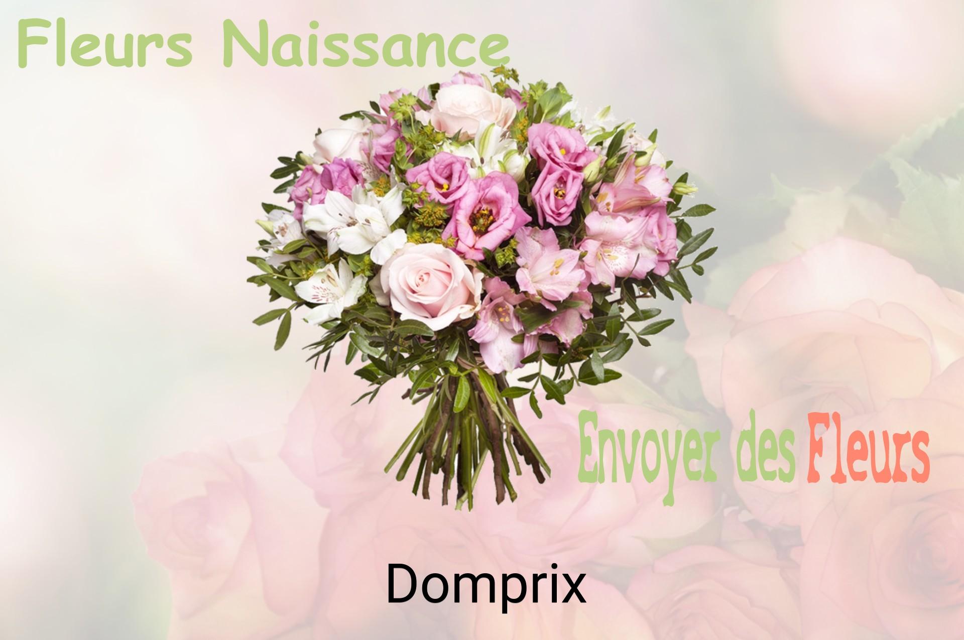 Bouquet de fleurs de naissance livré à Domprix